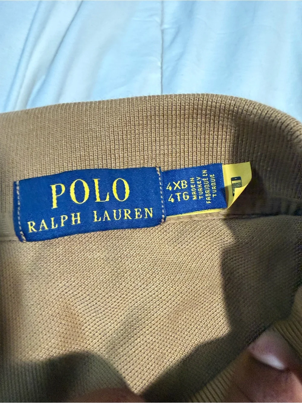 Ralph Lauren Brown Polo with Orange Pony Logo